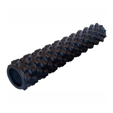Fabrication Enterprises RumbleRoller Massage Foam Roller, 6" Dia. x 31"L, X-Firm, Black 30-2370